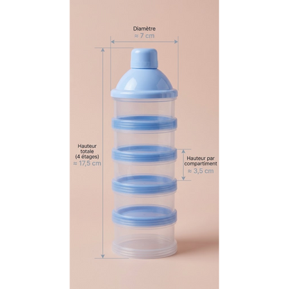 Dosi Boite doseuse lait 4 ou 5 compartiments dimensions