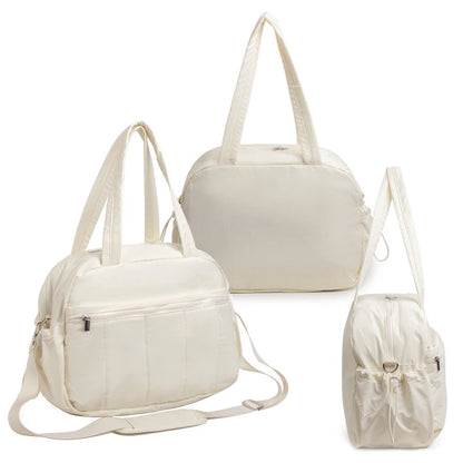 Kaya Sac à langer imperméable grande capacité beige vu de tous les côtés
