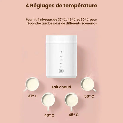 niveaux températures chauffe biberon Luno