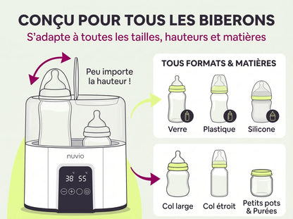 Nuvio Chauffe biberon double et stérilisateur